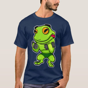 Frog vid Biceps-träning med Dumbbells 1 T Shirt