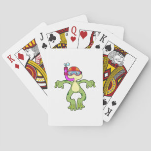Frog vid Dyving med Snorkel Casinokort