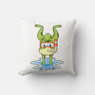 Frog vid Dyving med Snorkel Kudde