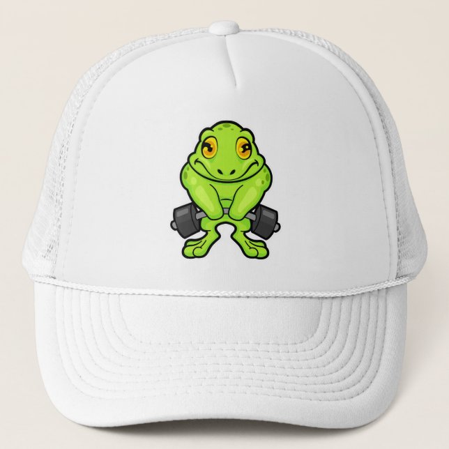 Frog vid Fitness med Barbell Keps (Framsida)