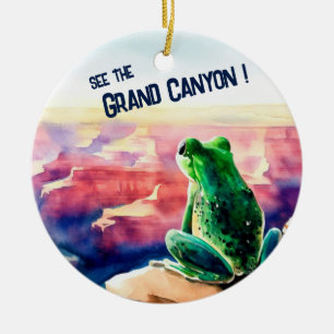 Frog vid Grand Canyon Souvenir Julgransprydnad Keramik