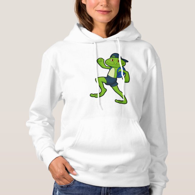 Frog vid körning med ryggsäck och hatt t shirt (Framsida)