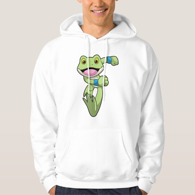 Frog vid löpning med sötband hoodie (Framsida)