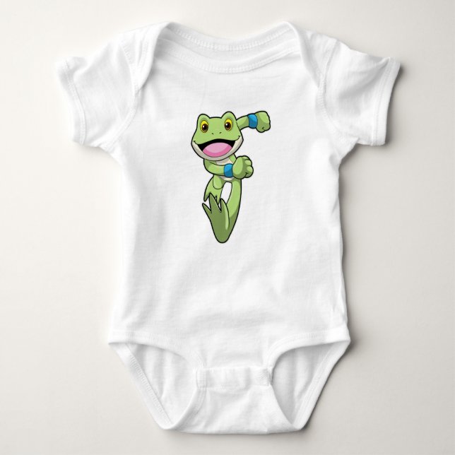 Frog vid löpning med sötband t shirt (Framsida)
