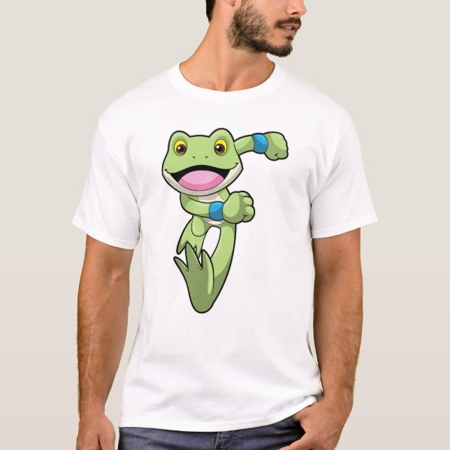 Frog vid löpning med sötband t shirt (Framsida)