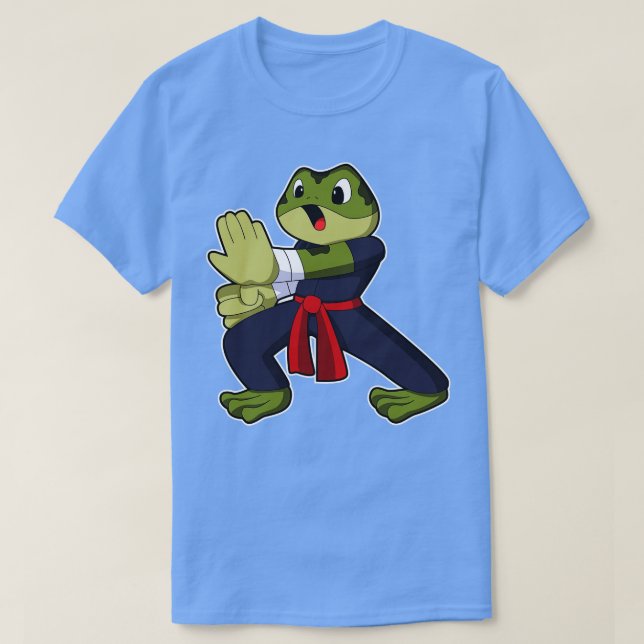 Frog vid Martial-konsten Karate med Bälte T Shirt (Design framsida)