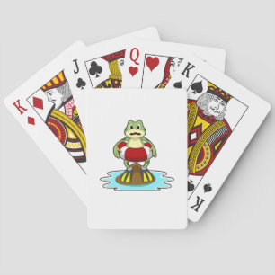 Frog vid simning med Simma ring Casinokort