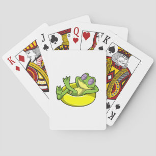 Frog vid simning med Simma ring Casinokort