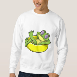 Frog vid simning med Simma ring Lång Ärmad Tröja