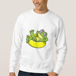 Frog vid simning med Simma ring Lång Ärmad Tröja