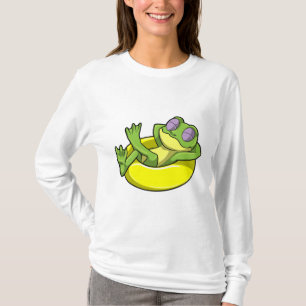 Frog vid simning med Simma ring T Shirt
