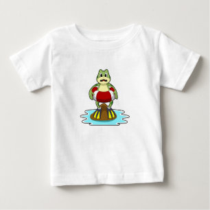 Frog vid simning med Simma ring T Shirt