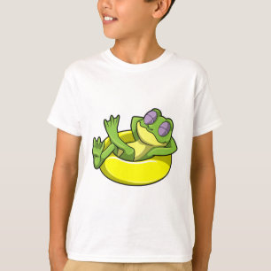 Frog vid simning med Simma ring T Shirt
