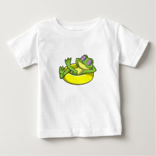 Frog vid simning med Simma ring T Shirt