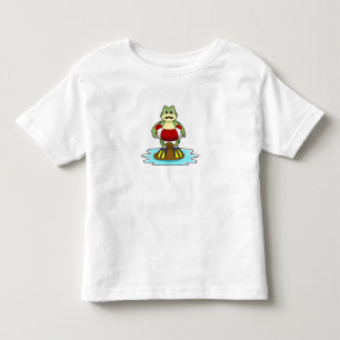 Frog vid simning med Simma ring T Shirt