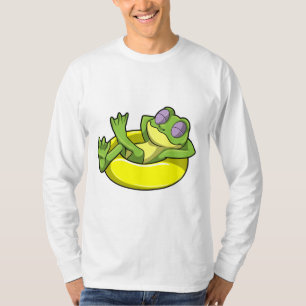 Frog vid simning med Simma ring T Shirt