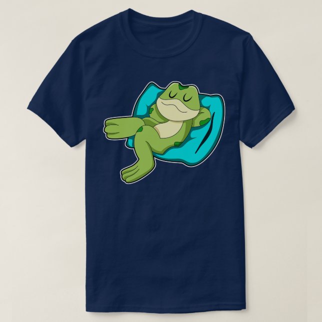 Frog vid sömnad med Pillow T Shirt (Design framsida)