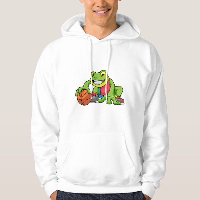 Frog vid sport med basket hoodie (Framsida)