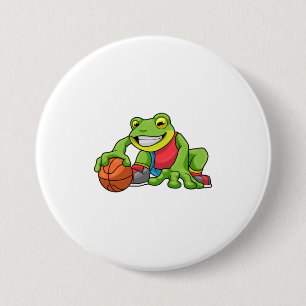 Frog vid sport med basket knapp