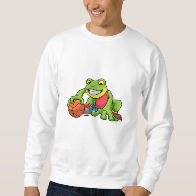 Frog vid sport med basket lång ärmad tröja (Framsida)