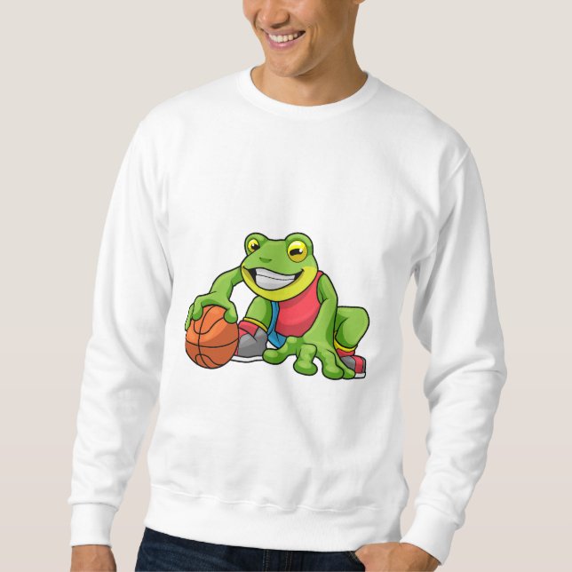 Frog vid sport med basket lång ärmad tröja (Framsida)