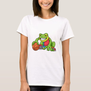 Frog vid sport med basket t shirt