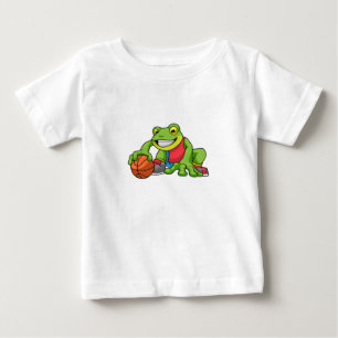 Frog vid sport med basket t shirt
