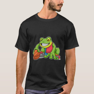 Frog vid sport med basket t shirt