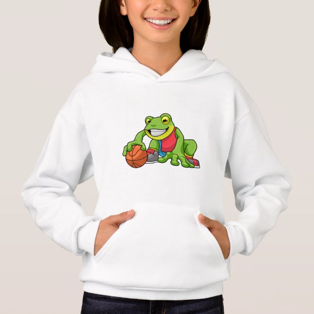 Frog vid sport med basket t shirt (Framsida)