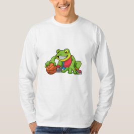 Frog vid sport med basket t shirt