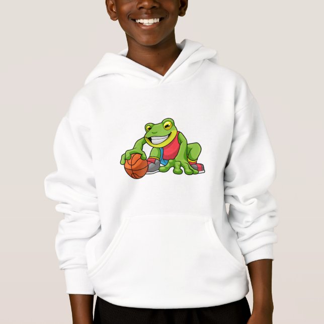 Frog vid sport med basket t shirt (Framsida)