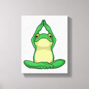 Frog vid Yoga i Kor, baljad Canvastryck