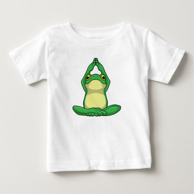 Frog vid Yoga i Kor, baljad T Shirt (Framsida)