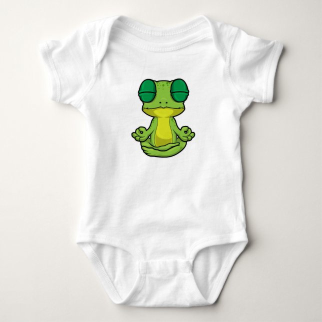 Frog vid Yoga i Kor-legerat T Shirt (Framsida)