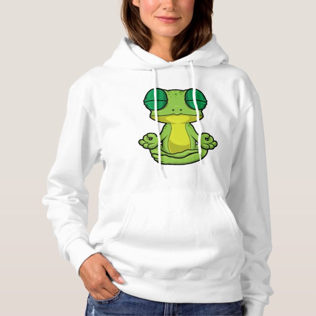 Frog vid Yoga i Kor-legerat T Shirt (Framsida)
