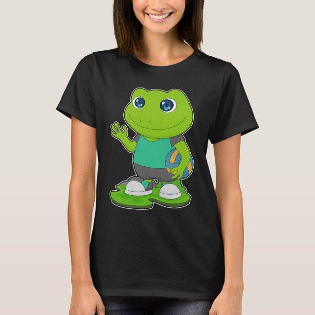 Frog Volleyball-spelare Volleyball T Shirt (Framsida)