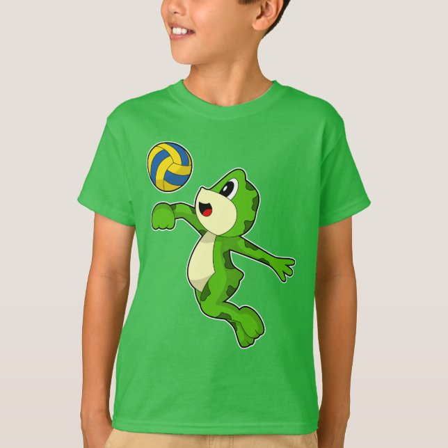 Frog Volleyball-spelare Volleyball T Shirt (Framsida)