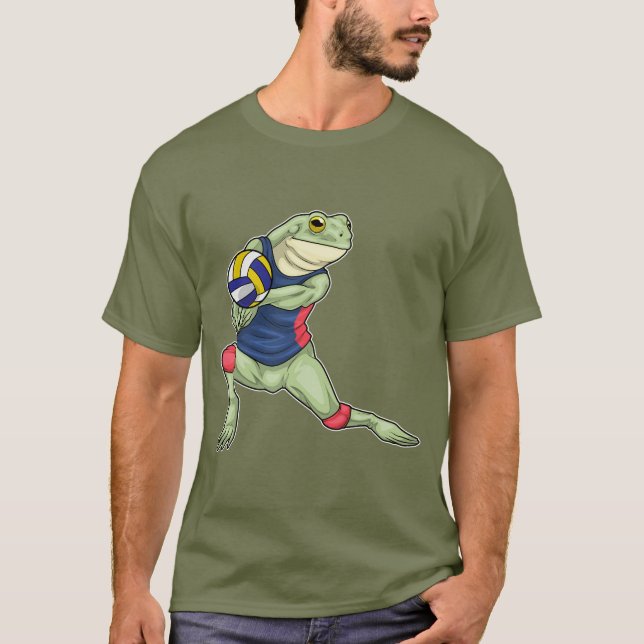 Frog Volleyball-spelare Volleyball T Shirt (Framsida)