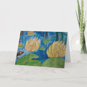 Frog & Waterlilies-mappningskort Helgkort
