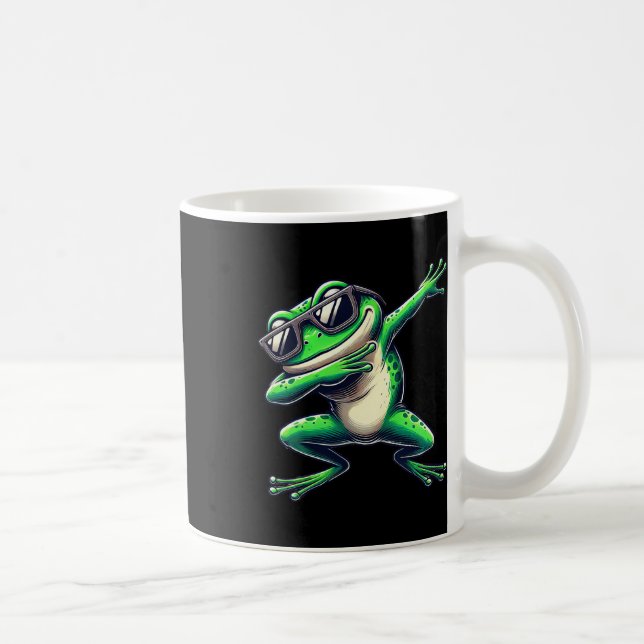 Frog Wearing Sungles Dabbing Kaffemugg (Höger)
