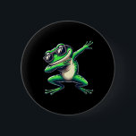 Frog Wearing Sungles Dabbing Knapp<br><div class="desc">Frog Wearing Sungles Dabbing</div>