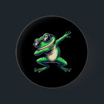 Frog Wearing Sungles Dabbing Knapp<br><div class="desc">Frog Wearing Sungles Dabbing</div>