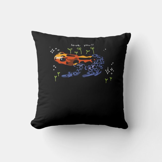 Frog Who Loves You Simple Classic Style Kudde (Framsida)
