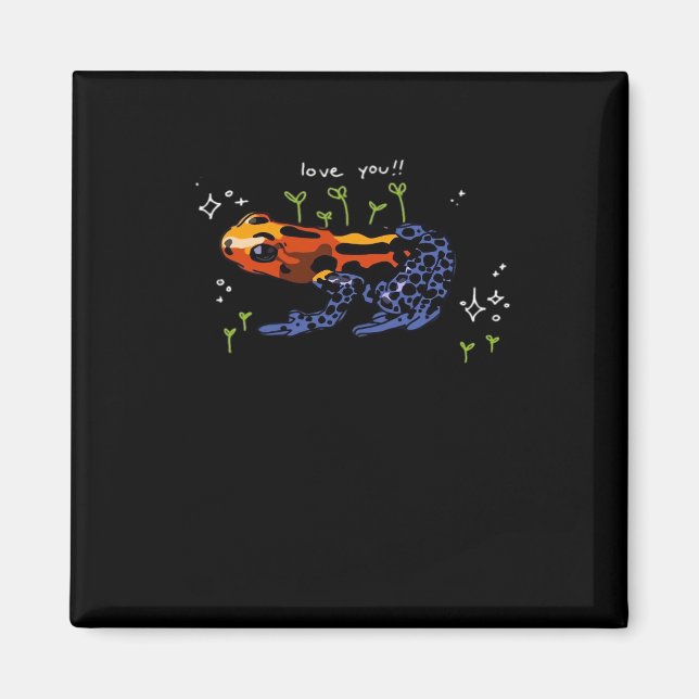 Frog Who Loves You Simple Classic Style Magnet (Framsidan)