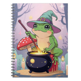 Frog Witch Journal – Kawaii Potion Groda  Anteckningsbok