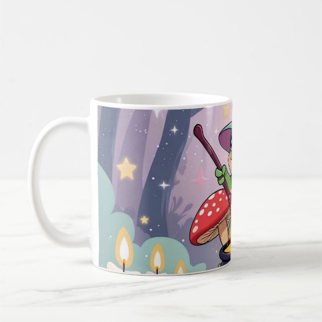 Frog Witch Kaffekopp – Kawaii Potion Frog Stuga (Vänster)