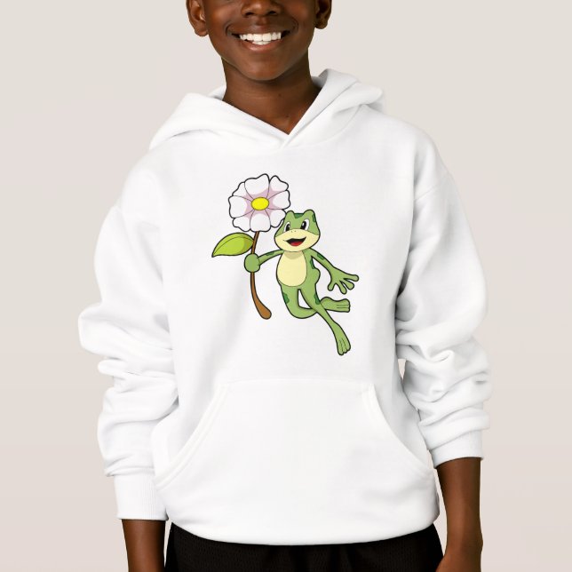 Frog with Flower.PNG T Shirt (Framsida)