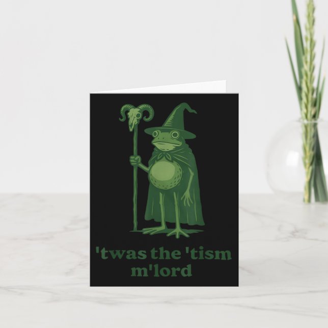 Frog Wizard Memme Twas Tism Mlord Kort (Framsida)