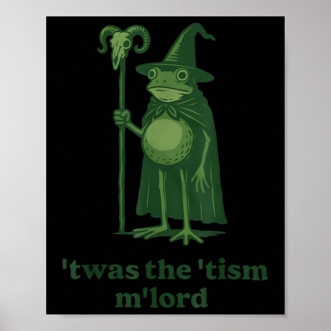 Frog Wizard Memme Twas Tism Mlord Poster (Framsidan)