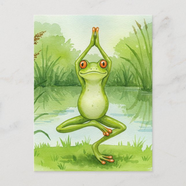 Frog Yoga-vykort Vykort (Framsida)